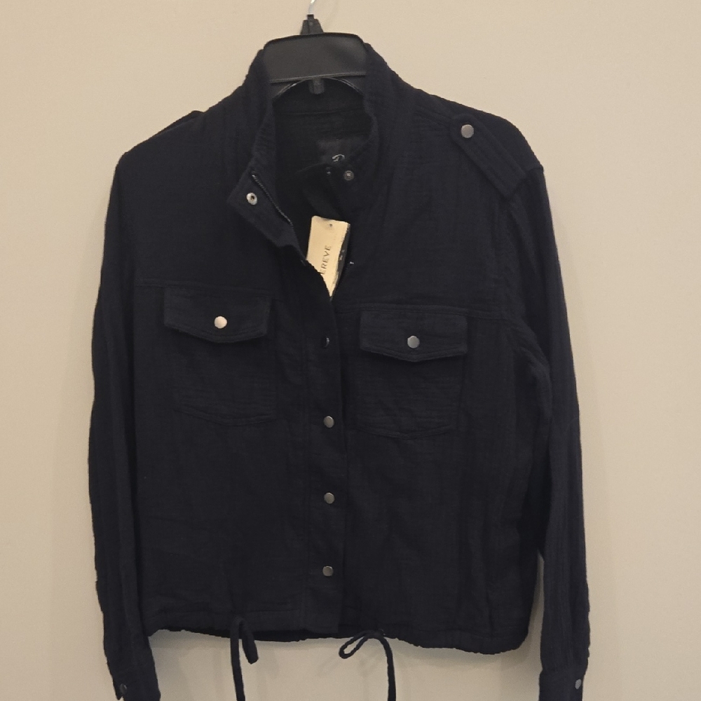 NWT Women's Rails Black Gauze Utility Jacket Small